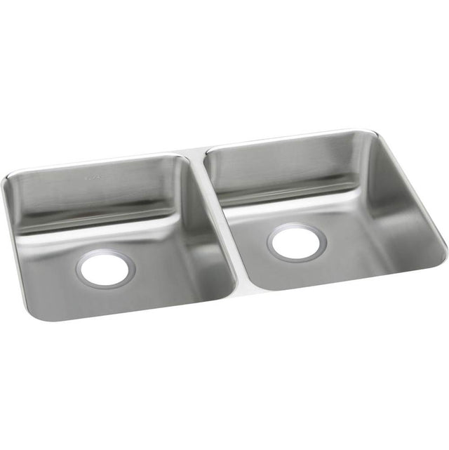 Elkay - 18 Gauge Stainless Steel 35.75'' x 18.5'' x 4.875'' Double Bowl Undermount Kitchen Sink - Lustrous Satin
