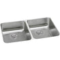 Elkay - 18 Gauge Stainless Steel 31.75'' x 16.5'' x 5.375'' Double Bowl Undermount Kitchen Sink Kit - Lustrous Satin