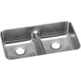 Elkay - 18 Gauge Stainless Steel 32.0625'' x 18.5'' x 8'' Double Bowl Undermount Kitchen Sink - Lustrous Satin