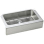 Elkay - 18 Gauge Stainless Steel 33'' x 20.5'' x 8'' Single Bowl Farmhouse Undermount Kitchen Sink Kit - Lustrous Satin