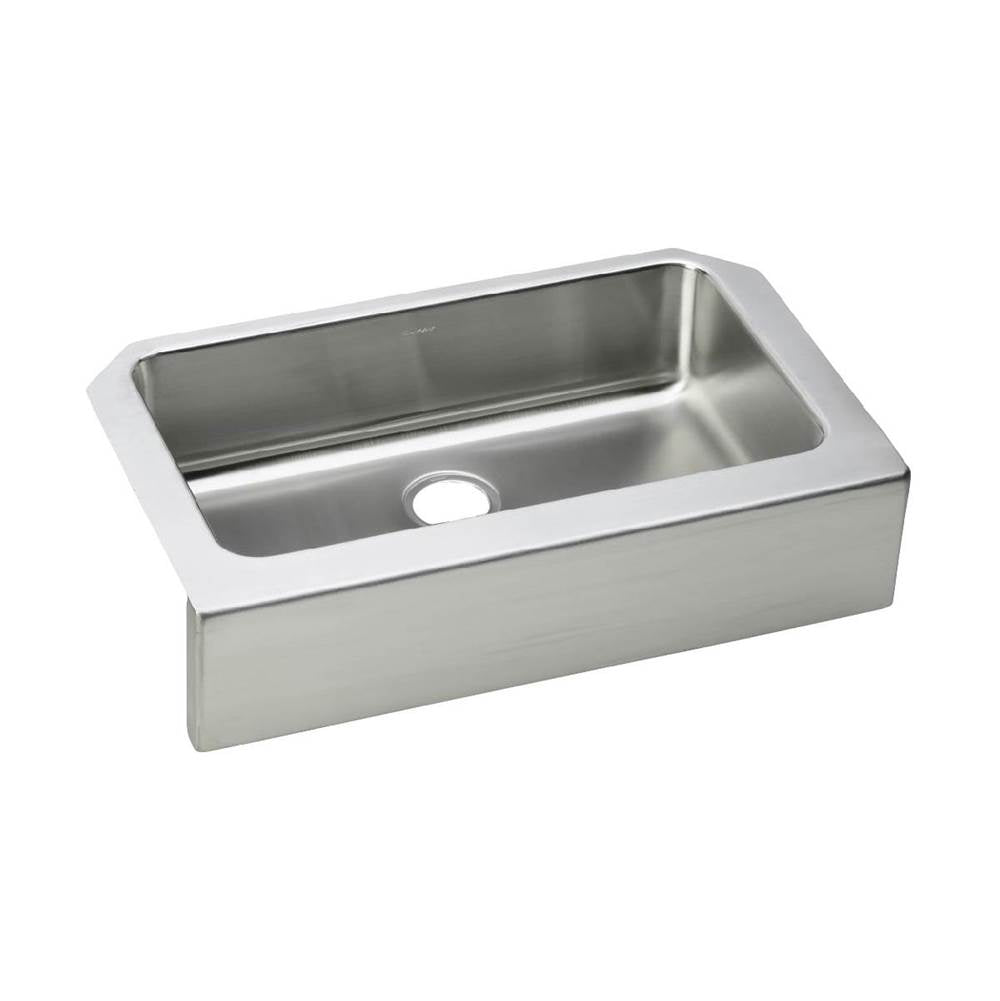 18 Gauge Stainless Steel 33'' x 20.5'' x 8'' Single Bowl Farmhouse Undermount Kitchen Sink Kit