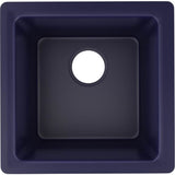 Quartz Luxe 15-3/4'' x 15-3/4'' x 7-11/16'' Single Bowl Dual Mount Bar Sink Caviar