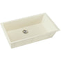 Elkay - Quartz Luxe 35-7/8'' x 19'' x 9'' Single Bowl Undermount Kitchen Sink with Perfect Drain Parchment - Parchment