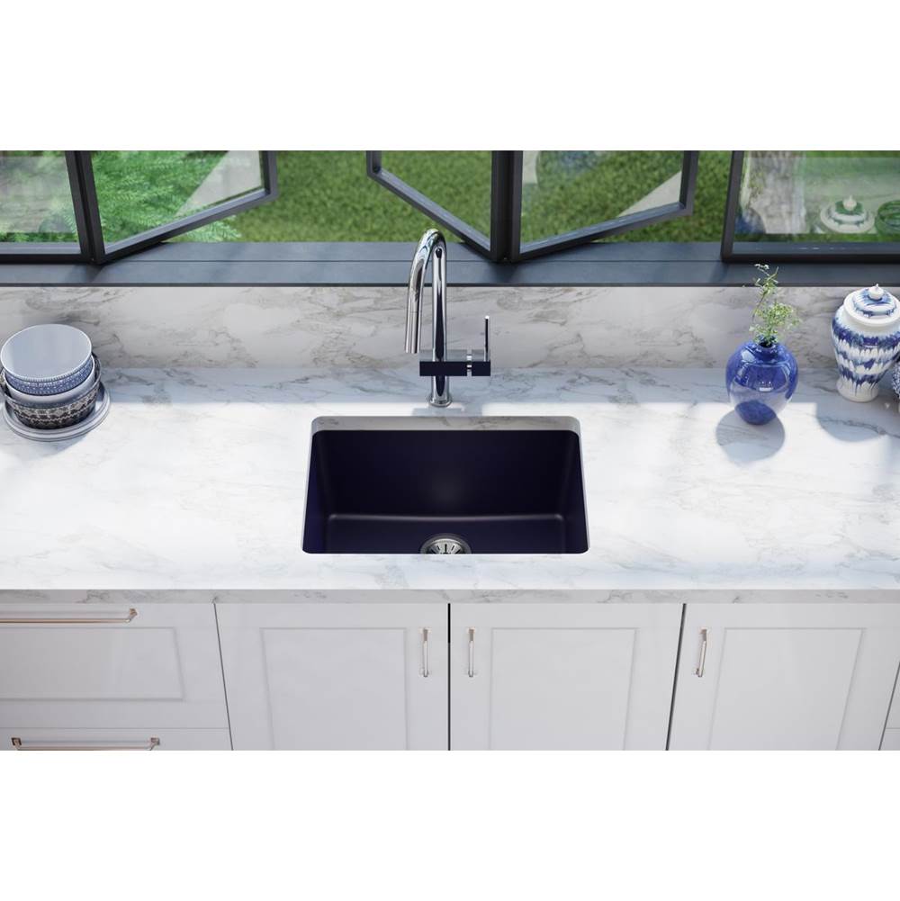 Quartz Luxe 24-5/8'' x 18-1/2'' x 9-1/2'' Single Bowl Undermount Sink Caviar