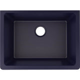 Quartz Luxe 24-5/8'' x 18-1/2'' x 9-1/2'' Single Bowl Undermount Sink Caviar