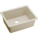Elkay - Quartz Luxe 24-5/8'' x 18-1/2'' x 9-1/2'' Single Bowl Undermount Sink Parchment - Parchment