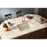 Quartz Luxe 24-5/8'' x 18-1/2'' x 9-1/2'' Single Bowl Undermount Sink Caviar