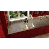 Quartz Luxe 33'' x 18-1/2'' x 9-1/2'' Equal Double Bowl Undermount Sink Caviar
