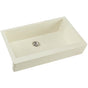 Elkay - Quartz Luxe 35-7/8'' x 20-15/16'' x 9'' Single Bowl Farmhouse Sink with Perfect Drain Parchment - Parchment