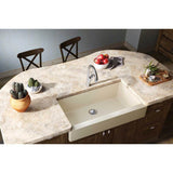 Quartz Luxe 35-7/8'' x 20-15/16'' x 9'' Single Bowl Farmhouse Sink with Perfect Drain Caviar