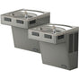 Elkay - Wall Mount Bi-Level ADA Cooler, Non-Filtered Non-Refrigerated Light Gray Granite - Light Gray Granite
