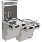 Elkay - ezH2O Bottle Filling Station with Mechanically Activated, Bi-Level ADA Cooler Non-Filtered Non-Refrigerated Light Gray - Light Gray Granite