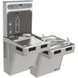 Elkay - ezH2O Bottle Filling Station with Mechanically Activated, Bi-Level ADA Cooler Non-Filtered Non-Refrigerated Light Gray - Light Gray Granite