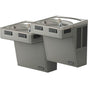 Elkay - Wall Mount Bi-Level Reverse ADA Cooler, Non-Filtered Refrigerated Light Gray Granite - Light Gray Granite