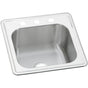 Elkay - 20 Gauge Stainless Steel 20'' x 20'' x 10.125'' Single Bowl Drop-in Laundry/Utility Sink - Brushed Satin