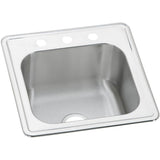 Elkay - 20 Gauge Stainless Steel 20'' x 20'' x 10.125'' Single Bowl Drop-in Laundry/Utility Sink - Brushed Satin