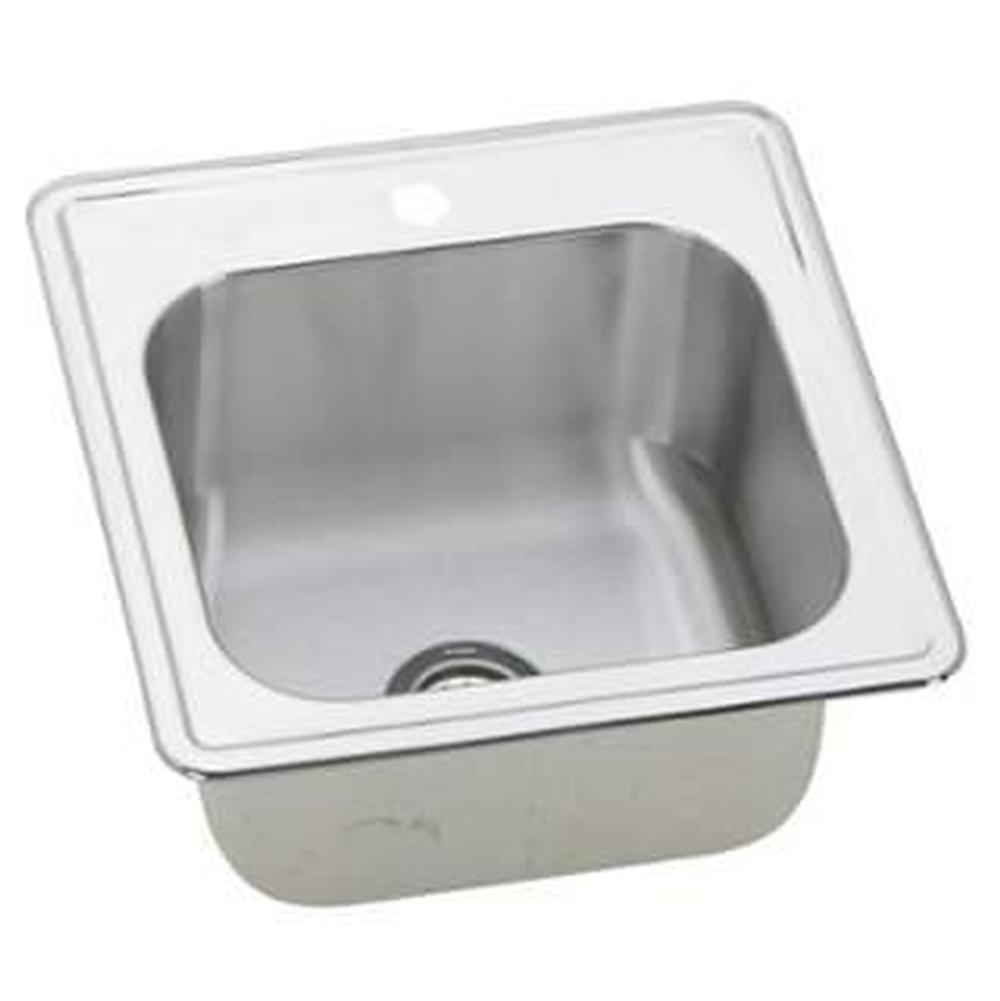 Elkay - 20 Gauge Stainless Steel 20'' x 20'' x 10.125'' Single Bowl Drop-in Laundry/Utility Sink