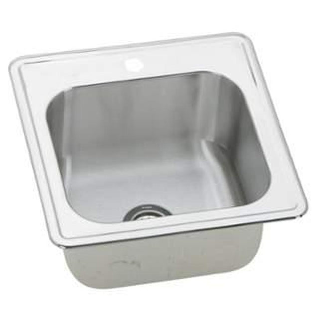 Elkay - 20 Gauge Stainless Steel 20'' x 20'' x 10.125'' Single Bowl Drop-in Laundry/Utility Sink