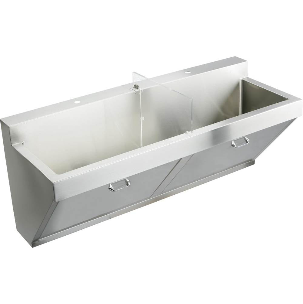 Elkay - DOUBLE STATION SURGEON SINK - Buffed Satin