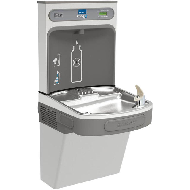 Elkay - ezH2O Bottle Filling Station with Single ADA Cooler, Non-Filtered Non-Refrigerated Stainless - Stainless Steel