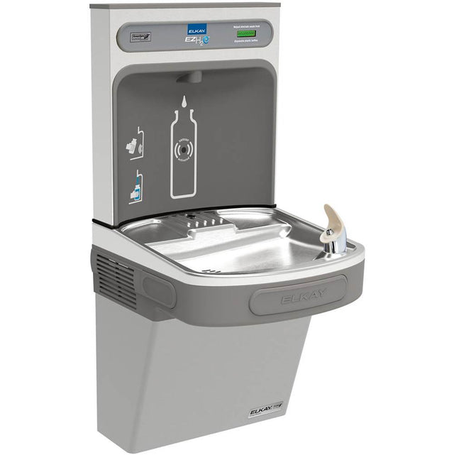Elkay - ezH2O Bottle Filling Station and Single ADA Cooler, High Efficiency Non-Filtered Refrigerated Light Gray - Light Gray Granite