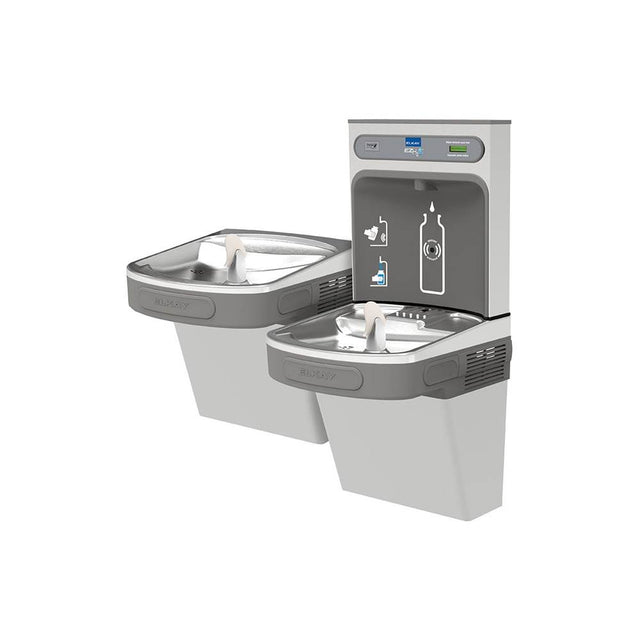 Elkay - ezH2O Bottle Filling Station and Versatile Bi-Level ADA Cooler, Non-Filtered Refrigerated Stainless - Stainless Steel
