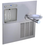 Elkay - ezH2O Retrofit Bottle Filling Station with SwirlFlo Fountain, Non-Filtered Refrigerated Stainless - Stainless Steel