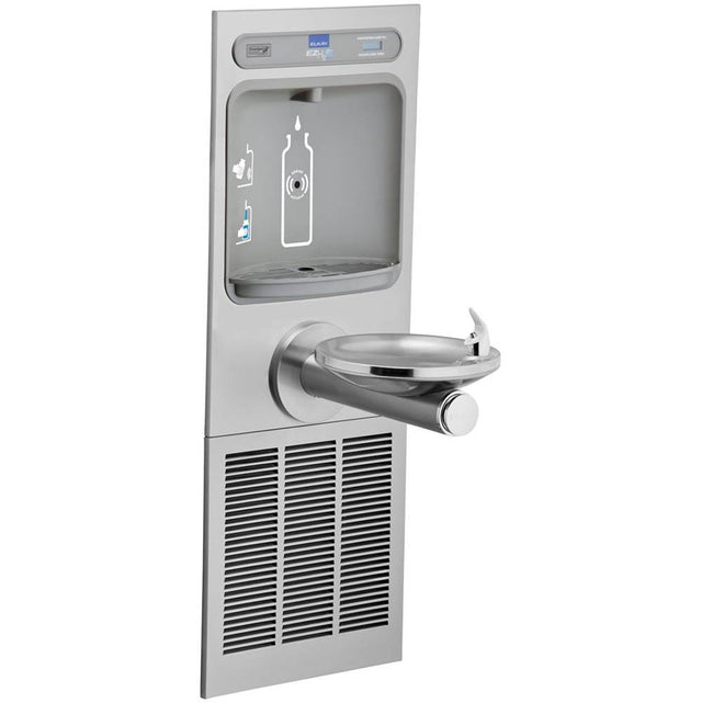 Elkay - ezH2O Bottle Filling Station with Integral SwirlFlo Fountain, Refrigerated Non-Filtered Refrigerated Stainless - Stainless Steel
