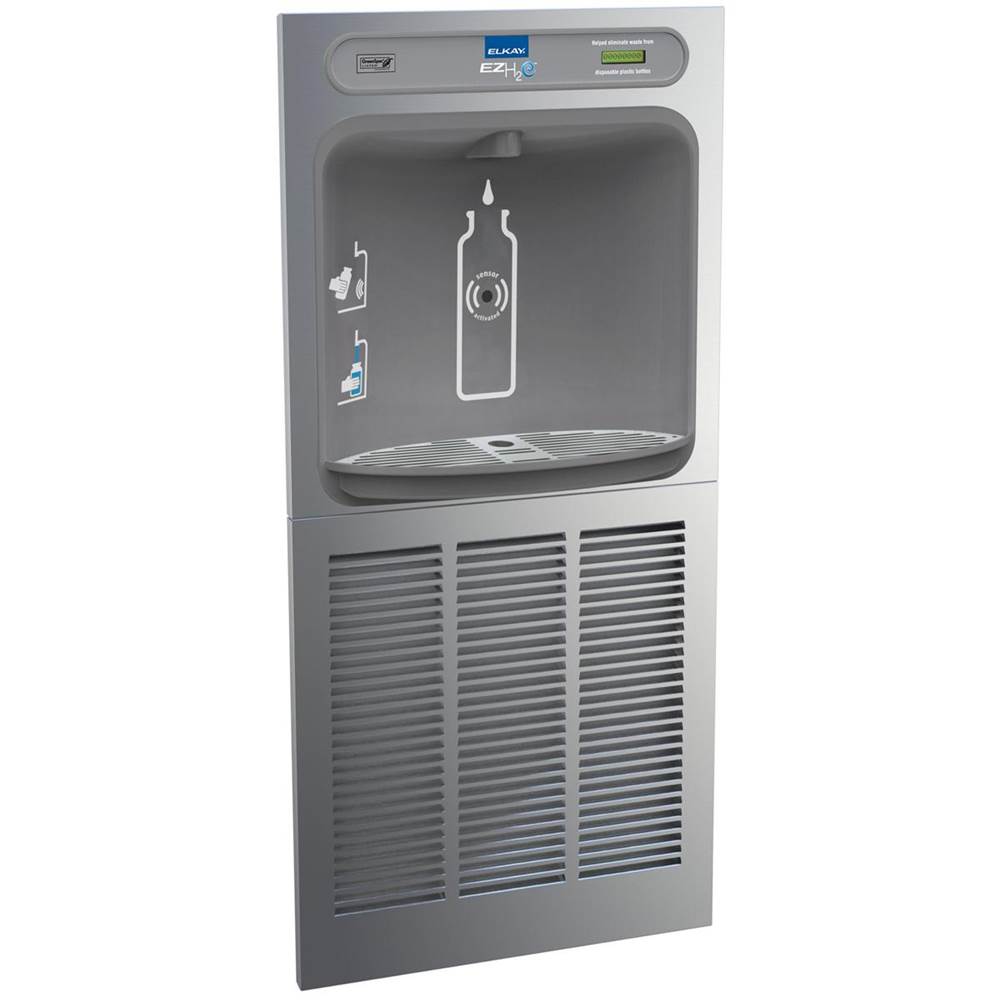 Elkay - ezH2O In-Wall Bottle Filling Station with Mounting Frame, Non-Filtered Refrigerated Stainless - Stainless Steel
