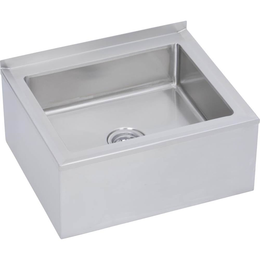 Elkay - Mop Sink, 24X20 OA, 20X16 Bowl, 10'' Deep, 3.5'' Drain, 16 GA Bowl 18 Skirt, 300 Series SS, NSF - No.4 Finish