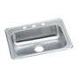 Elkay - 20 Gauge Stainless Steel 25'' x 21.25'' x 5.375'' Single Bowl Drop-in Kitchen Sink - Brushed Satin