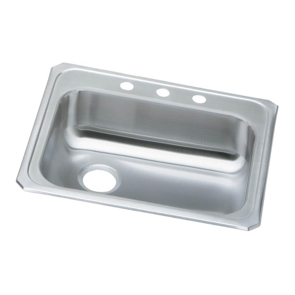 Elkay - 20 Gauge Stainless Steel 25'' x 21.25'' x 5.375'' Single Bowl Drop-in Kitchen Sink - Brushed Satin