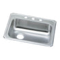 Elkay - 20 Gauge Stainless Steel 25'' x 21.25'' x 5.375'' Single Bowl Drop-in Kitchen Sink - Brushed Satin