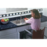 20 Gauge Stainless Steel 33'' x 21.25'' x 5.375'' Double Bowl Drop-in Kitchen Sink