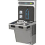 Elkay - Halsey Taylor HydroBoost Bottle Filling Station, & Single ADA Cooler, High Efficiency Filtered 8 GPH Platinum Vinyl