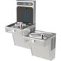Elkay - Halsey Taylor HydroBoost Bottle Filling Station, & Bi-Level Vandal-Resistant Cooler, High Efficiency Filtered 8 GPH Stainless - Stainless Steel