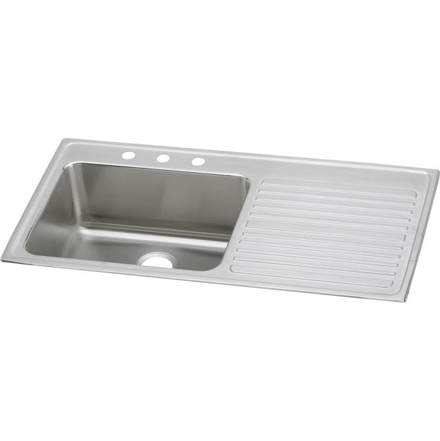 Elkay - 18 Gauge Stainless Steel 43'' x 22'' x 10'' Single Bowl Drop-in Kitchen Sink - Lustrous Satin