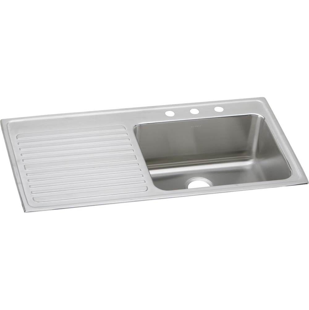 Elkay - 18 Gauge Stainless Steel 43'' x 22'' x 10'' Single Bowl Drop-in Kitchen Sink - Lustrous Satin