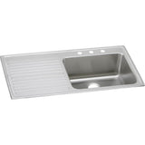 Elkay - 18 Gauge Stainless Steel 43'' x 22'' x 10'' Single Bowl Drop-in Kitchen Sink - Lustrous Satin