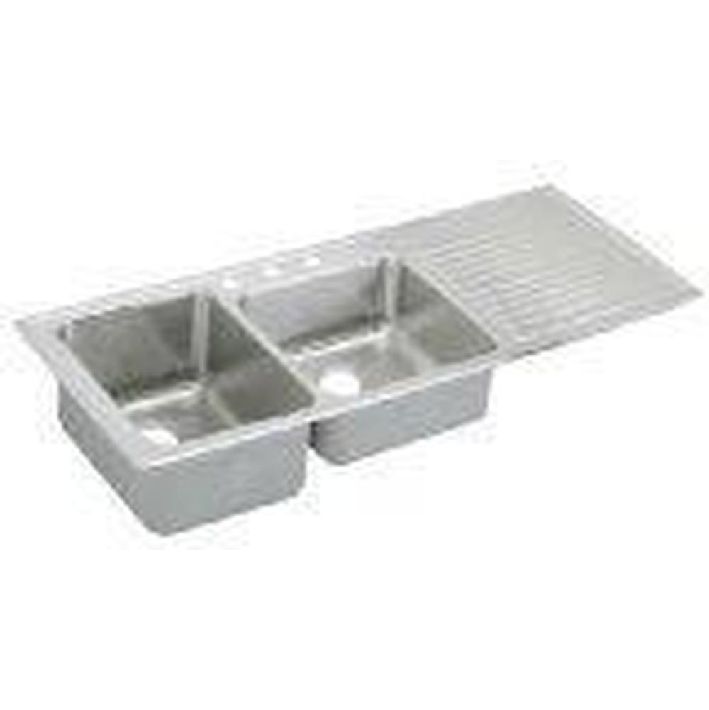 Elkay - 18 Gauge Stainless Steel 54'' x 22'' x 10'' Double Bowl Drop-in Kitchen Sink