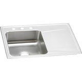 Elkay - 18 Gauge Stainless Steel 33'' x 22'' x 7.625'' Single Bowl Drop-in Kitchen Sink - Lustrous Satin
