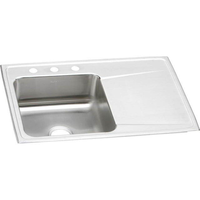 Elkay - 18 Gauge Stainless Steel 33'' x 22'' x 7.625'' Single Bowl Drop-in Kitchen Sink - Lustrous Satin