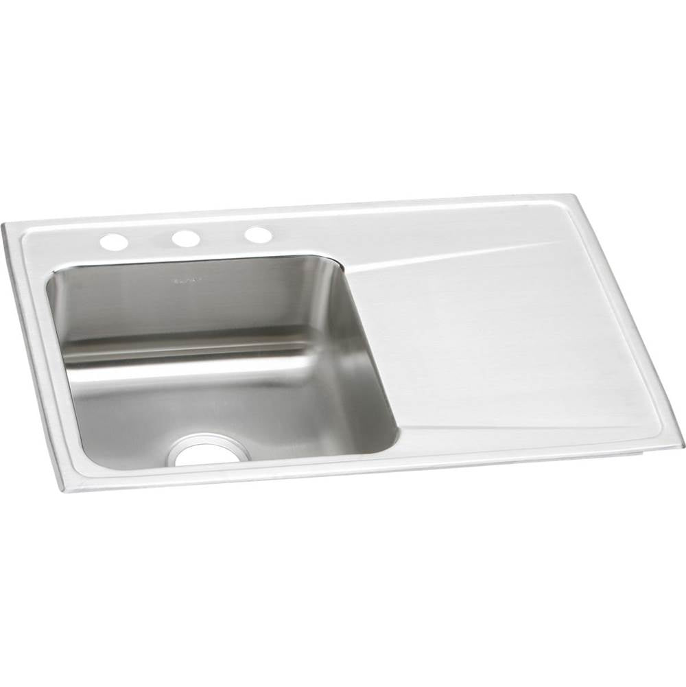 Elkay - 18 Gauge Stainless Steel 33'' x 22'' x 7.625'' Single Bowl Drop-in Kitchen Sink - Lustrous Satin