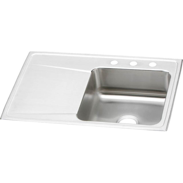 Elkay - 18 Gauge Stainless Steel 33'' x 22'' x 7.625'' Single Bowl Drop-in Kitchen Sink - Lustrous Satin