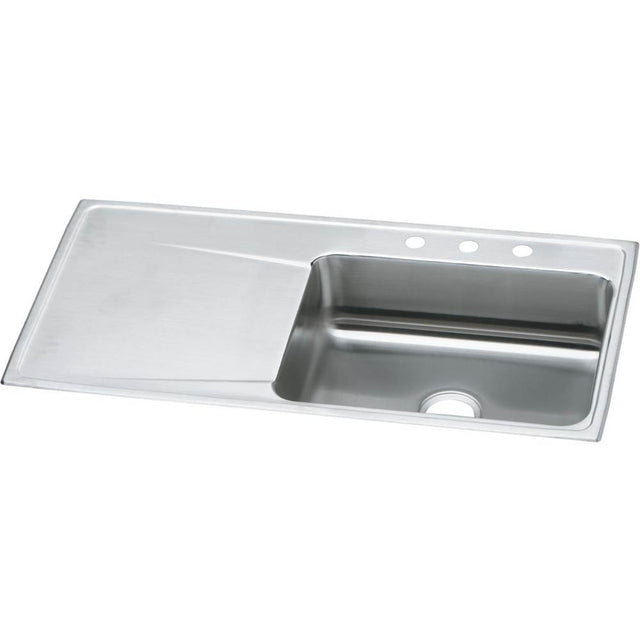 Elkay - 18 Gauge Stainless Steel 43'' x 22'' x 7.625'' Single Bowl Drop-in Kitchen Sink - Lustrous Satin