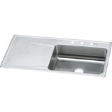 Elkay - 18 Gauge Stainless Steel 43'' x 22'' x 7.625'' Single Bowl Drop-in Kitchen Sink - Lustrous Satin