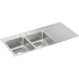Elkay - 18 Gauge Stainless Steel 48'' x 22'' x 7.625'' Double Bowl Drop-in Kitchen Sink - Lustrous Satin