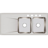 18 Gauge Stainless Steel 48'' x 22'' x 7.625'' Double Bowl Drop-in Kitchen Sink