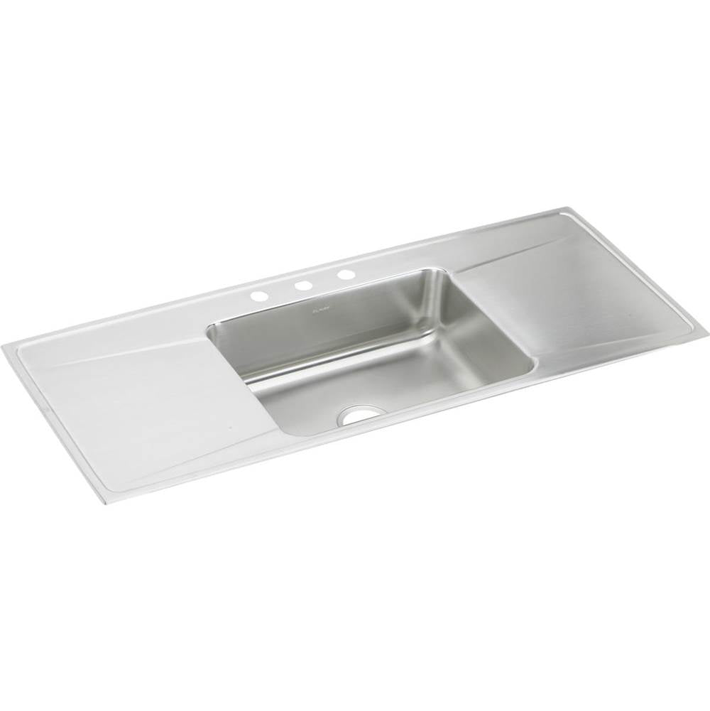 Elkay - 18 Gauge Stainless Steel 54'' x 22'' x 7.625'' Single Bowl Drop-in Kitchen Sink - Lustrous Satin