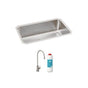 Elkay - Crosstown 16 Gauge Workstation Stainless Steel 31-1/2'' x 18-1/2'' x 9'', Single Bowl Undermount Sink Kit with Filtered Glass Filler - Stainless Steel